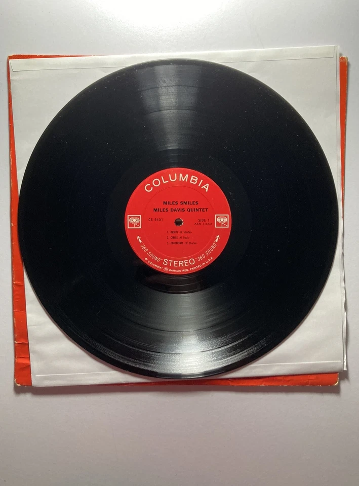 MILES DAVIS QUINTET “Miles Smiles” Vinyl LP Columbia 2-Eye CS 9401 Stereo 360 - Image 3 of 4
