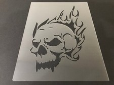 Skull 9 Stencil 10mm or 7mm Thick, Crafts, Skulls, Tattoo, Airbrush, Halloween