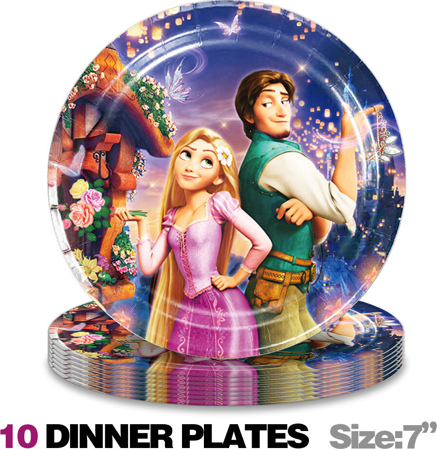 Rapunzel アクセサリートレイ Tangled Rapunzel Birthday Party Supplies Set Plates Balloons