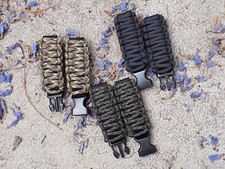 Paracord 550 ADJUSTABLE Replacement Watchband w. detachable strap Bk Buckle