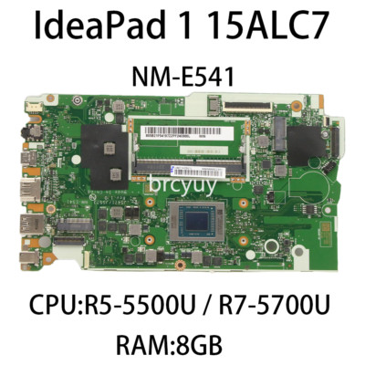 NM-E541 For Lenovo IdeaPad 1 15ALC7 Laptop Motherboard With CPU:R5
