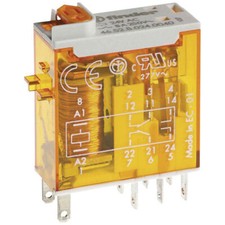 Finder 55.33.9.024.0080 Relé Miniatura Enchufable 24V CC 10A 3 Cambios