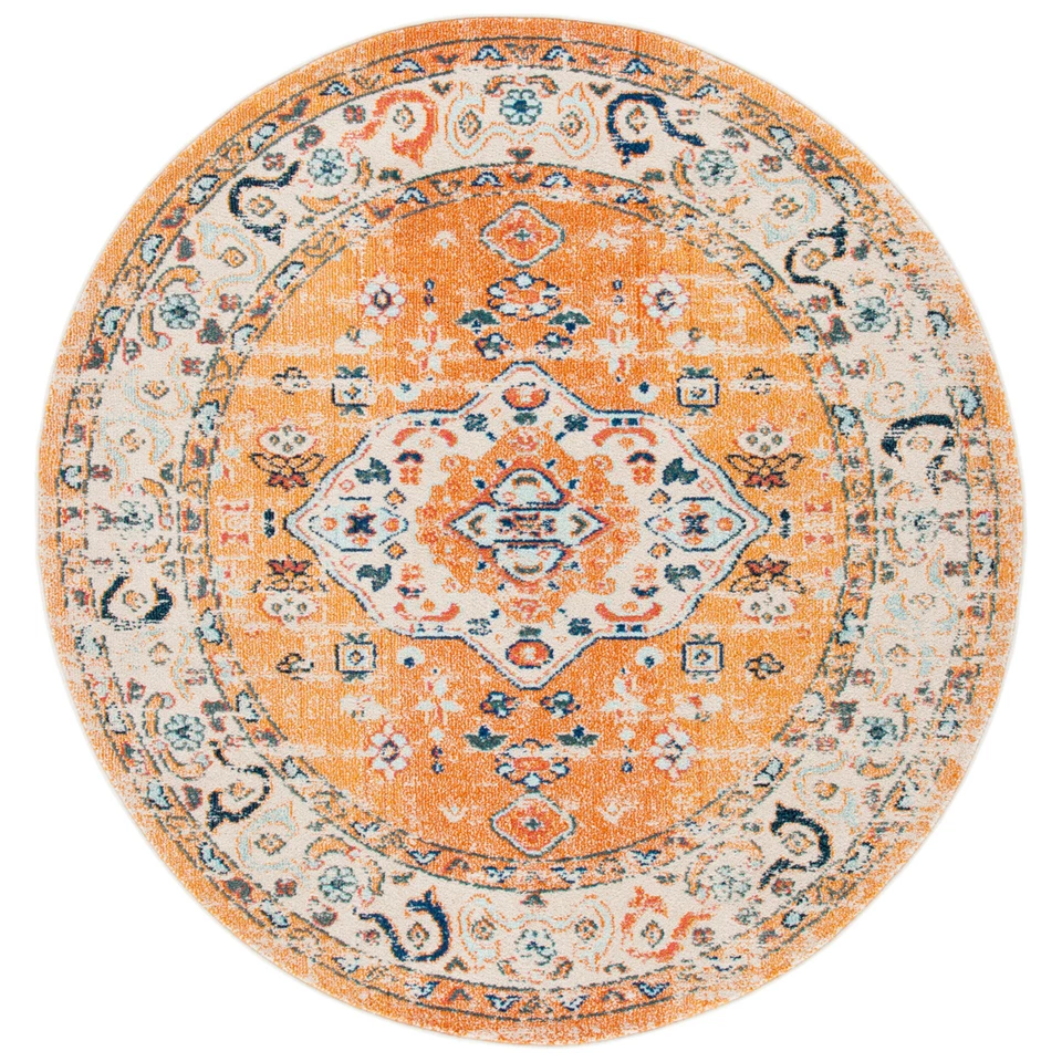 Tapete SAFAVIEH Madison Collection MAD468P laranja/marfim - Imagem 4 de 4