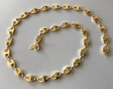 VINTAGE RARE NEW NOS SARAH COVENTRY SIGNED 24" GOLD MARINER LINK CHAIN Chunky