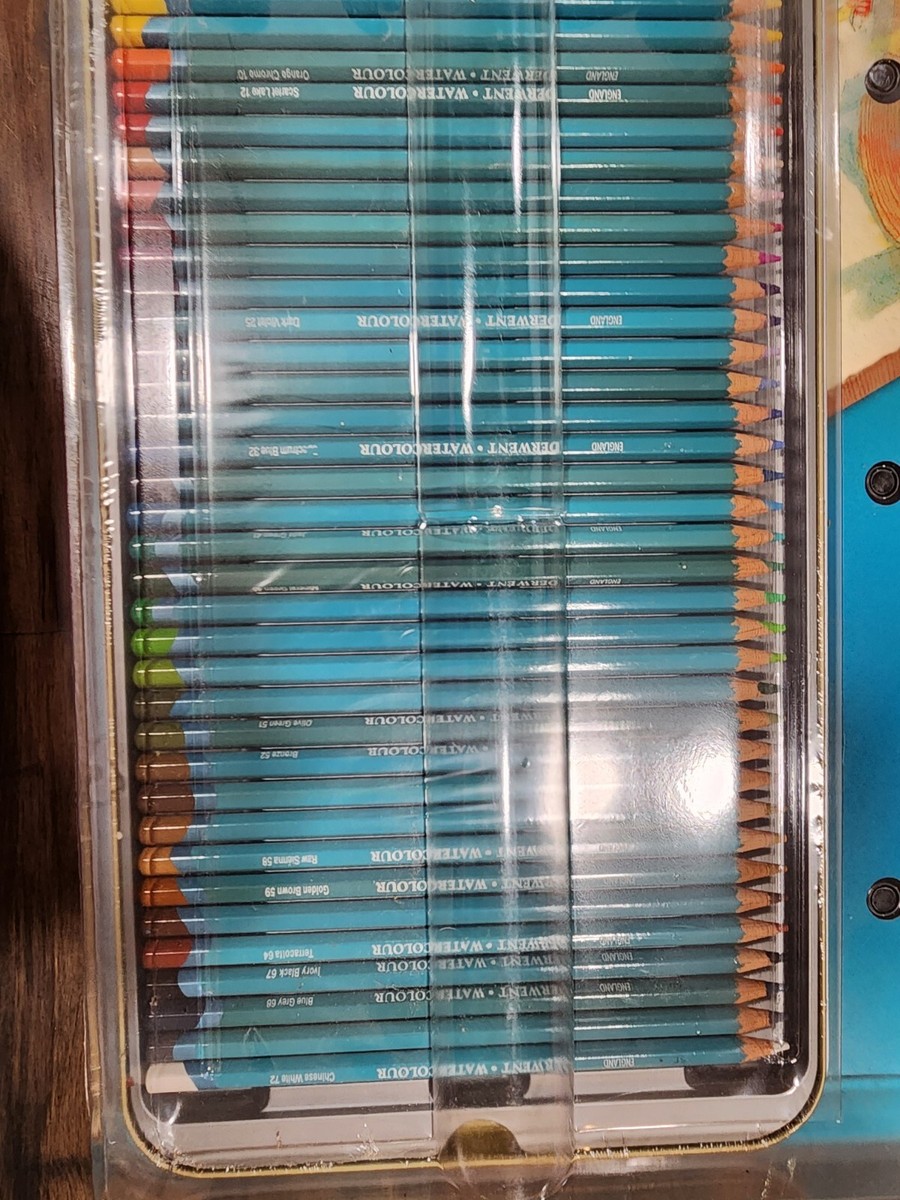 Derwent 36 Watercolor Watercolour Drawing Pencils with Tin