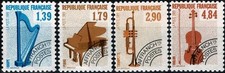 FRANCE 1989 INSTRUMENTS de MUSIQUE PREO YT n° 202 à 205 Neufs ★★ luxe / MNH (A)