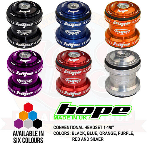 Hope Conventional Headset 1-1/8" MTB XC AM Enduro DJ - All Colors - Brand New  - Picture 1 of 1