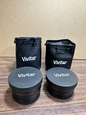 Vivitar HD4 MC AF High Definition 0.43x & 2.2x Wide Angle Converter Lens Set 