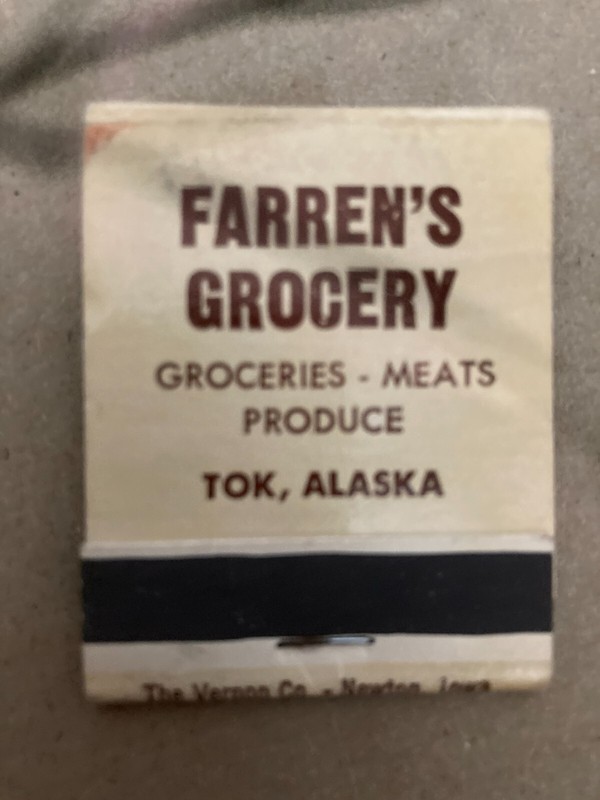 Tok Alaska Farren's Grocery Match Book