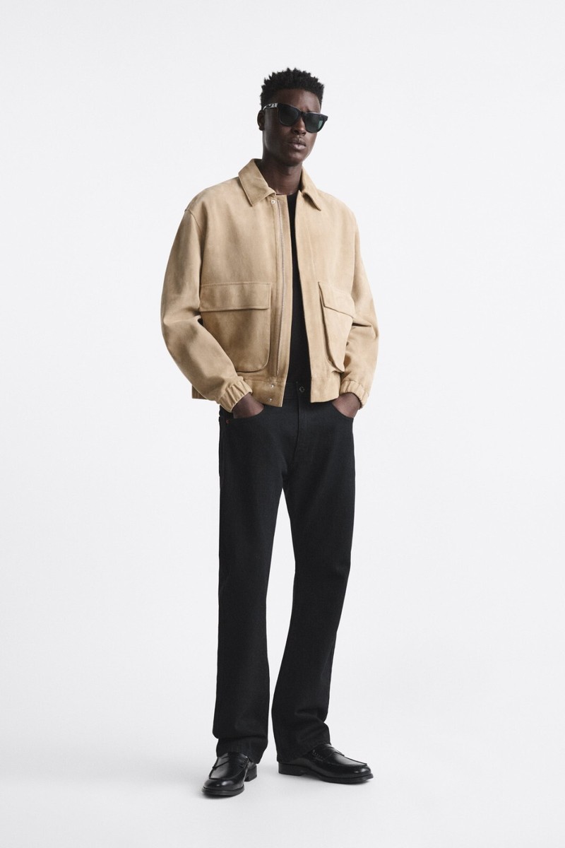 ジャケット・アウター goat skin double zip bomber jacket goat skin double zip bomber jacket