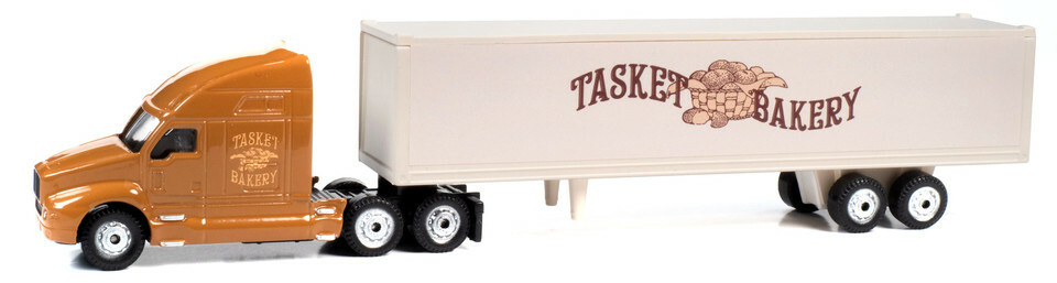 H0 Gauge - Truck 2000s Semi Tractor Trailer Set Tasket Bakery -- TC107 New
