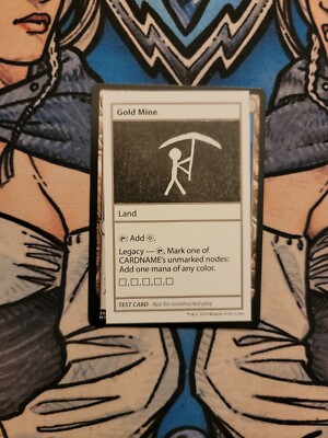 1x Gold Mine Test Card (No PW Symbol) - NM/M Mystery Booster MTG