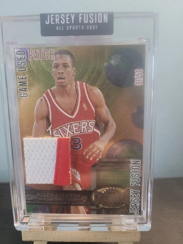 2021 Jersey Fusion 1997-98 Metal Universe 31/50 Allen Iverson Rookie Dual Patch
