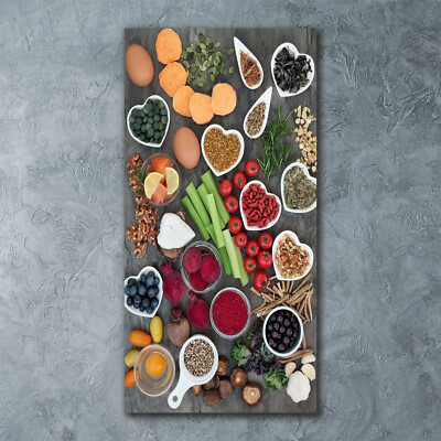 Wandbild Druck auf Plexiglas  Acryl Hochformat 60x120 Gesundes Essen