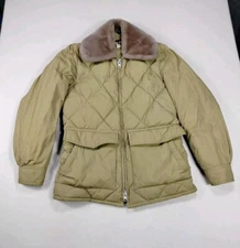 Tempco Puffer Jacket Men's 42 Beige Goose Down Insulated Cabincore Vintage 1970s