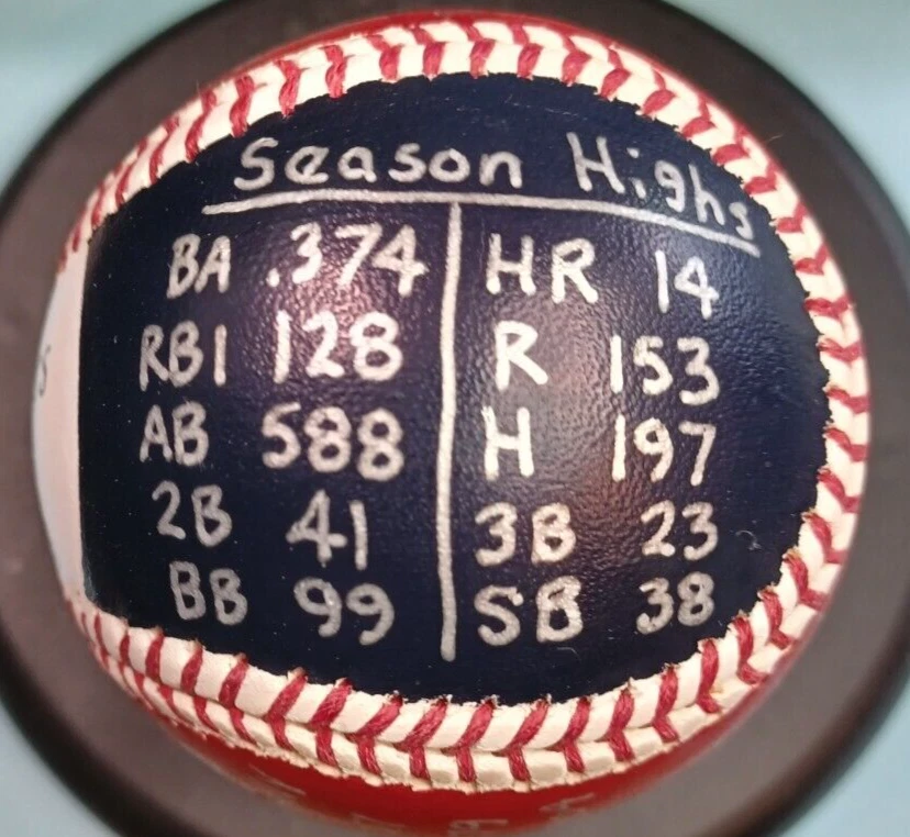 PINTADO A MANO DAN BROUTHERS HOF 1945 ESTADÍSTICAS BÉISBOL BÚFALO BISONTES Foto 3 de 4