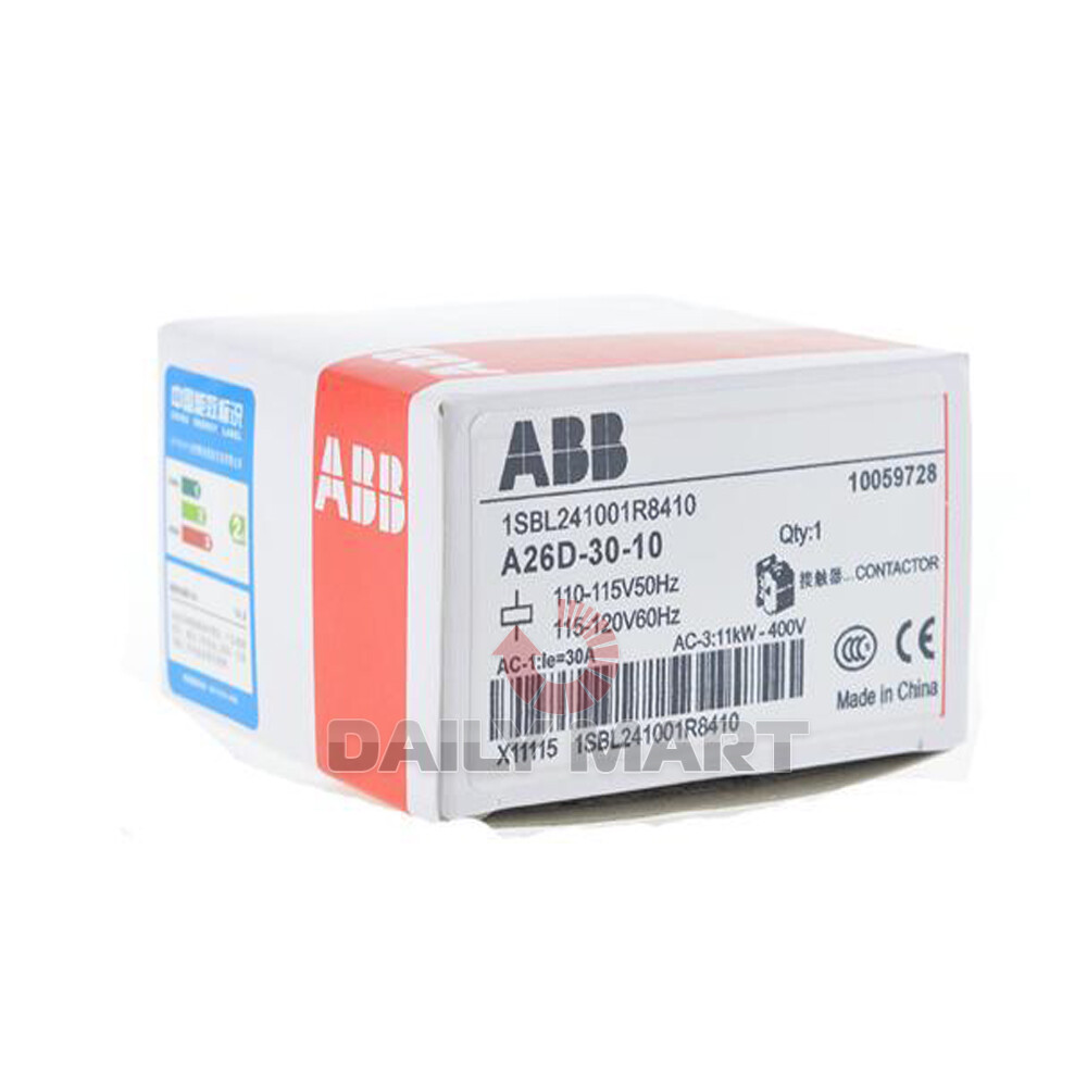 New In Box ABB A26D-30-10 110V AC Contactor