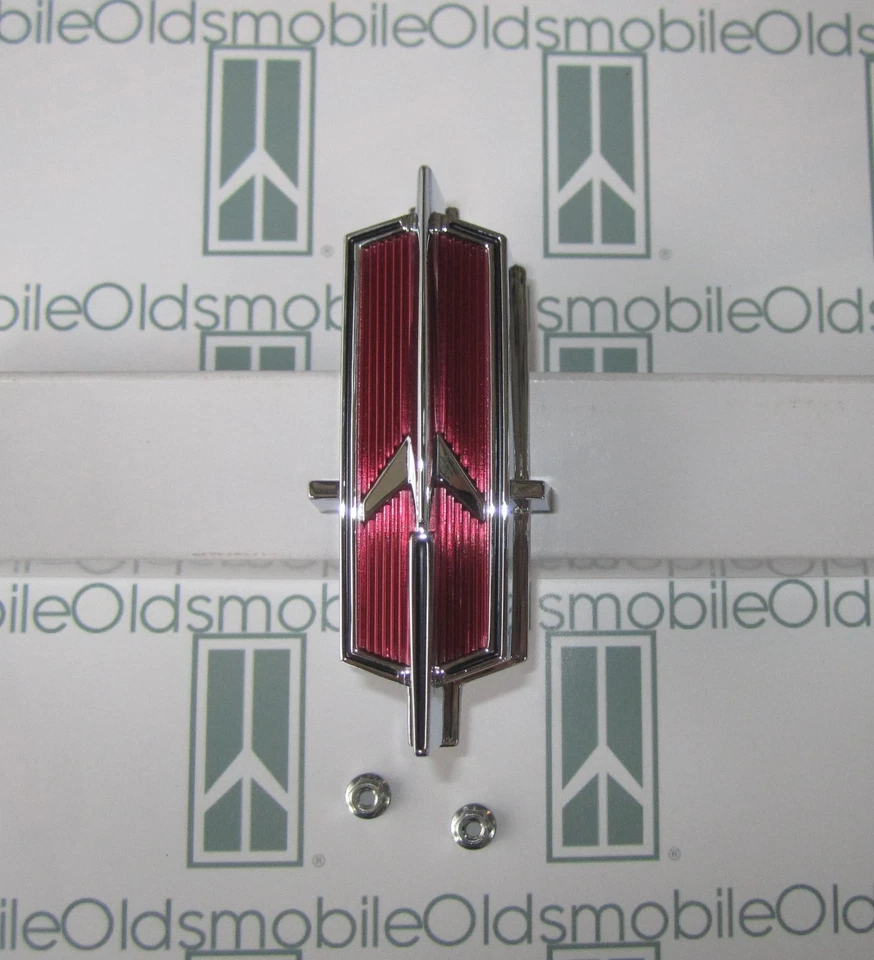 1966 Oldsmobile "442" Grill Bar emblema foguete com ferragens - Imagem 2 de 4