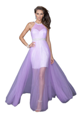 La Femme Prom Dress Formal Evening Gown 19840 Lavender Size 0, 2, Aqua Size 2