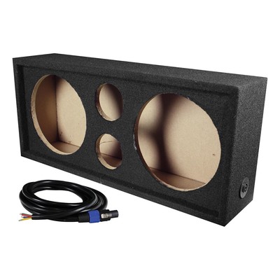 Qpower Full Range Empty Box Holds 2 - 8'' & 2 - Super Tweeter w/ Speakon connecti