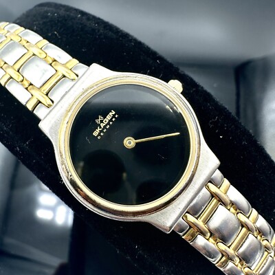 Skagen Denmark 32SGXE Black Dial Quartz Analog Ladies Watch - NEW BATTERY