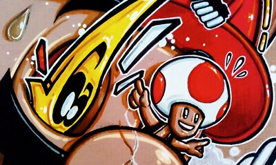 Sketch OPOIL Graffiti 21x29cm – Street Art, Signé, Lettrage Et Tag, Original
