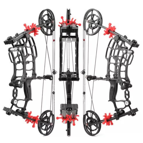 Compound Bow 40-65lbs Archery Steel Ball Arrows Dual-use Hunting Fishing - Imagen 11 de 11