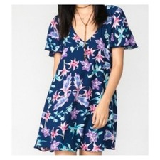 SMYM Show Me Your Mumu Kylie Women’s Dress Navy Pink Floral Medium