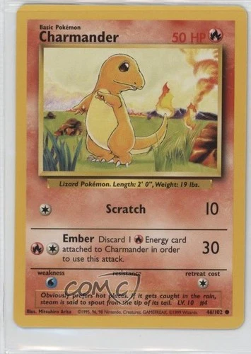 Charmander Pokemon Base Set #46 1999