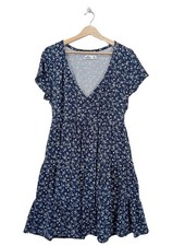 HOLLISTER Abito a maniche corte Donna Abito Taglia IT 46 blu stile casual