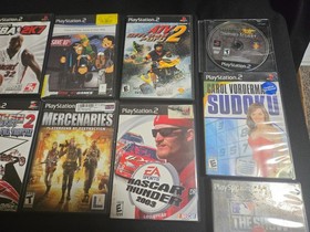 PS2 Slim Console, 2 Controllers, 11 Games, & Cords . Must See!