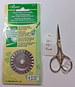 2 piece sewing craft lot with Clover rotary blade