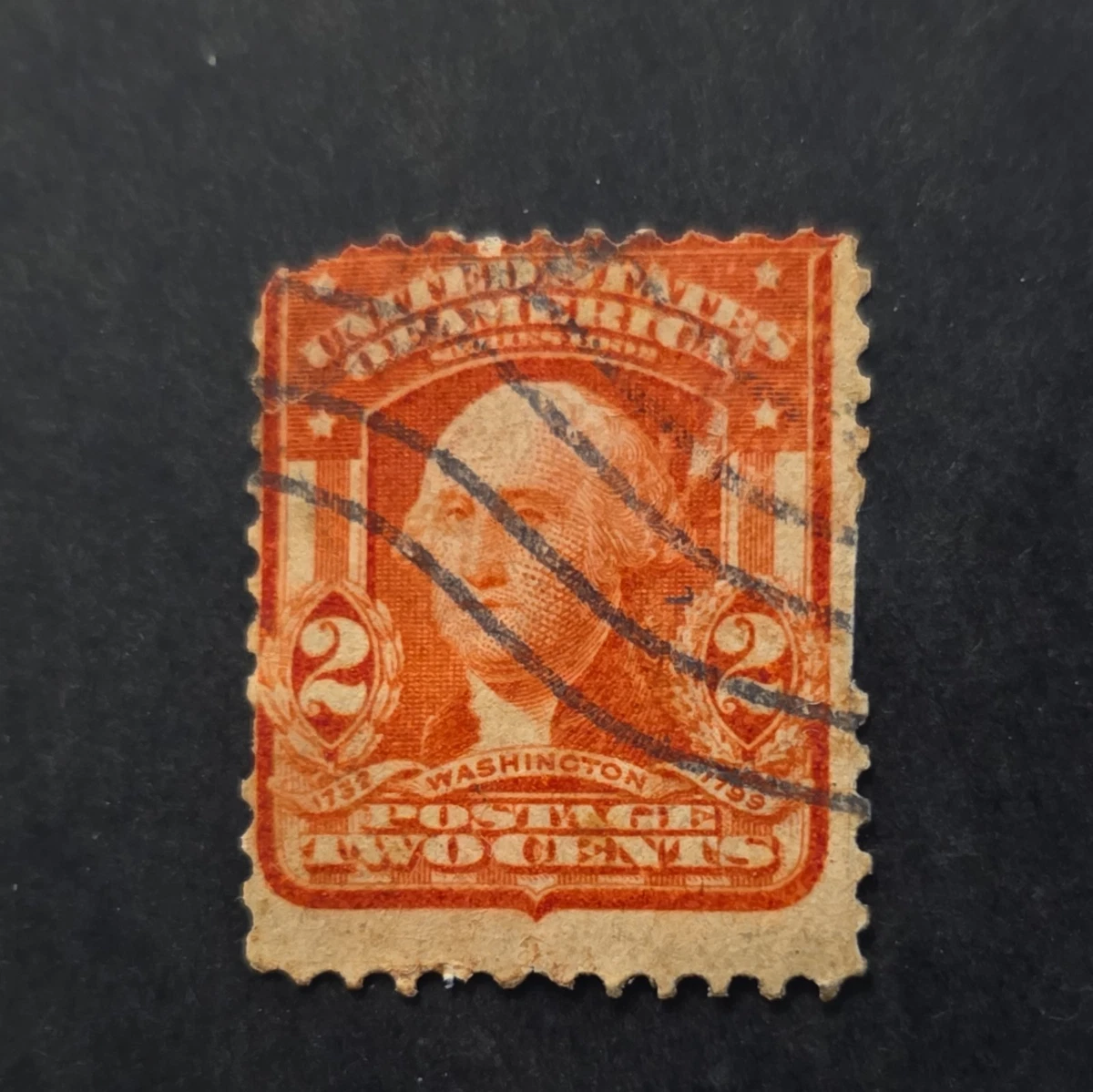 アメリカ　ジョージ・ワシントン2セント使用済切手　レッドリネン 2 Cent Washington Red Used US Stamps (1901-Now) for sale | eBay