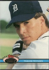 1991 Stadium Club #355 Travis Fryman Detroit Tigers MLB RC Rookie Card. rookie card picture