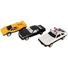 Vtg 1984 Bandai Gobots White Police Car Yellow Lamborghini BLK Mercedes Benz