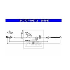 ATE Handbremsseil hinten links für Daihatsu Charade Toyota Yaris