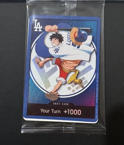 One Piece x Los Angeles Dodgers Luffy Card SGA 7/2/26 2026 On Hand