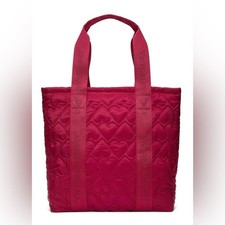 Victoria's Secret Red Heart Valentine's Day Puffy Tote Overnight Bag NWT