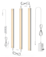 3 PCS 12 Inch Dimmable LED Under Cabinet Lights 2700K Linkable Plug In 24V