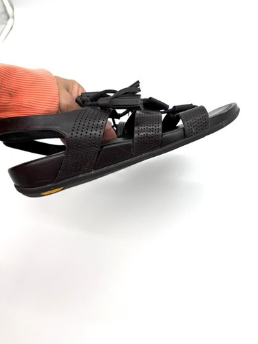 Fitflop Gladdie Sandals Gladiator Perforated Leather Solid Black Womens Size 10 - Picture 6 of 8