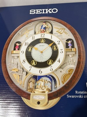 Seiko Melodies in Motion Clock Swarovski Crystals Qxm134brh - 8