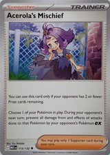 113/132 ACEROLA'S MISCHIEF UNCOMMON MEGA EVOLUTION POKEMON CARD