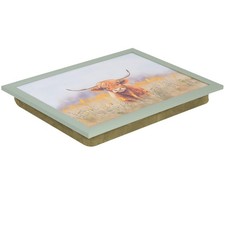 Highland Cow Laptray with Beanbag Cushion Lap Tray Home Housewares