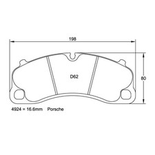 Pagid Porsche 991/992 GT3 / Cayman GT4 Front Brake Pads - RSL-1 Race Compound -