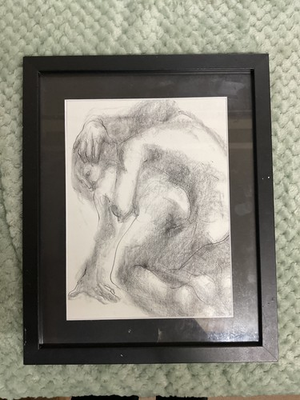 #ad CLAIRE WEISSMAN WILKS VERY RARE HAUNTING MACABRE ART PRINT Framed Original GBP 69.99