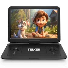 17.9" Portable Dvd Player With 15.6" HD Large Swivel Screen 6 Hours Rechargeable