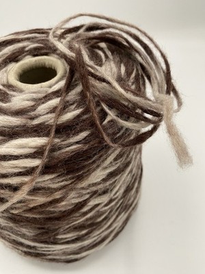 Merino Wool 84% Nylon 16% 696g Pecci Filati Spa Luxury Italy Yarn Brown Gray New