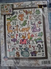 "ABC Animals" Counted Cross Stitch Picture Kit 12x16 New