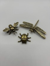 Brass Insect Collection - Brass Dragonfly, Brass Bee, Brass Bug Figurines