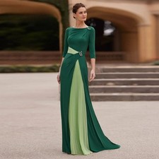 Mermaid Groom Mother of The Bride Dress Crystal Pleat Wedding Guest Evening hot